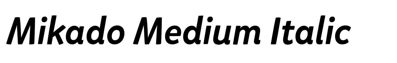 Mikado Medium Italic